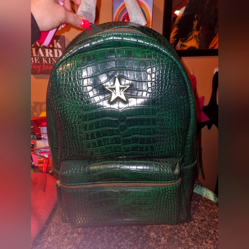 Jeffree Star green backpack